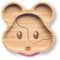 Moon and Moo Maus Bambus Saugnapf Teller für Kinder, Kleinkinder und Baby Entwöhnung – ungiftig, plastikfrei, bleibt an Ort und Stelle – Entwöhnungs-Set (Rosa)