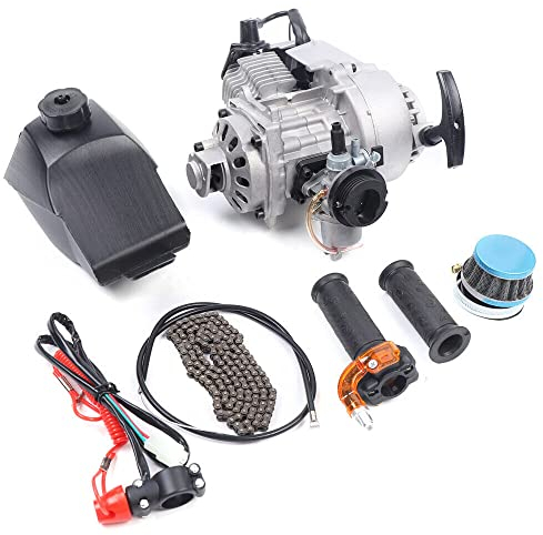 Begoniape 49CC 2 Takt Motor Zugstartmotor Dirt Bike Motor Kit mit Kraftstofftank Scooter Luftbetriebene für Mini Dirt Bike ATV Scooter