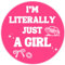 I'm Just a Girl Magnetischer Aufkleber, lustige Dekoration für Auto, Schließfach und Kühlschrank, 14 cm