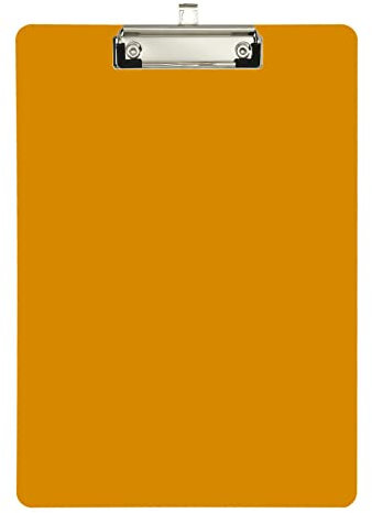 Klemmbretter, flache Klemmbretter für Klassenzimmer, Büros, Krankenpflege, A4, Briefgröße 31,8 x 22,9 cm, Orange