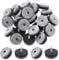 Rustark 40 feltrini rotondi da 28 mm, colore nero, con viti resistenti abbinate, antiscivolo, per taglieri in legno, armadi, tavoli e sedie