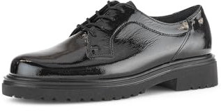 Gabor Damen Businessschuhe, Frauen Schnürschuhe,Komfortable Mehrweite (H),Low-tie,schnürer,Halbschuhe,klassisch,schwarz,40 EU / 6.5 UK