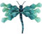 Liffy Metal Dragonfly Wall Decor Glass Outdoor Wall Art Hanging Garden Decorations for Living Room (Green dragonfly)