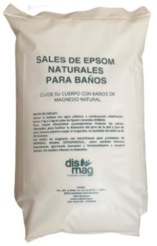 Sales de Epsom para baño. Sal de Epsom en formato de bolsa de 10 Kgs. Baño y cuidado personal. Fuente concentrada de Magnesio Natural. Sal de Baño 100% Pura. Ideal para relajación muscular.