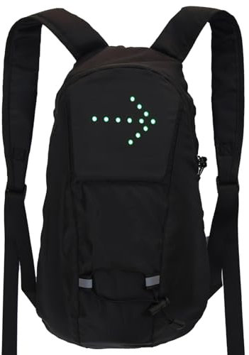 Fahrradrucksack – Reiserucksack, reflektierender Rucksack mit Lichtfernbedienung | Zubehör für Fahrradrucksack mit Blinker, wasserdichtes Fahrradzubehör für Wandern und Reisen für Männer und Frauen