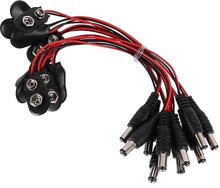 DOITOOL 3 Sätze Flexibler Batterie-schnappverbindersatz Dc- Kunststoffhalter Batterieschnalle Knopfanschlusskabel 10 Stück * 3