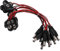 DOITOOL 3 Sätze Netzkabelschnalle 9-Volt-batterieklemme Batterieklemmen Batterieclip-anschlusskabel Batterieanschlussschnallen Desktop-lautsprecherständer Kupfer Black 10 Stück * 3
