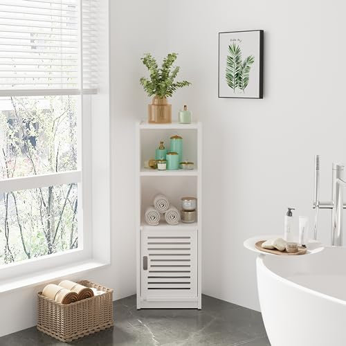 Dripex Meuble et Armoire de Rangement de Salle de Bain, Toilette étroite et latérale
