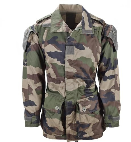 Parka de combat Feline T4 authentique armée française CCE camouflage tropical, vert, Small