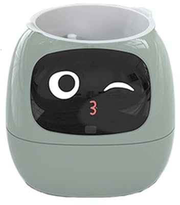 Maceta inteligente – Maceta interactiva de riego automático para mascotas, robot de plantas automatizado, jardinería interior inteligente, bonita maceta con luces LED, compañero de plantas de fácil