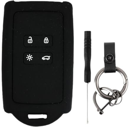 BOPRKTM Coque Clé de Voiture Étui en Silicone Souple pour Clé de Voiture Renault,Protection Contre Chutes,Compatible avec Renault Clio, Espace 5, Master Bus, Talisman, Megane, Scenic, Kadjar