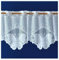 heimtexland ® Scheibengardine Schmetterling Jacquard Deko Gardine durchscheinend weiß Bordüre gebogt Bistrogardine Querbehang Blumen Fensterdeko Küche Butterfly Typ59