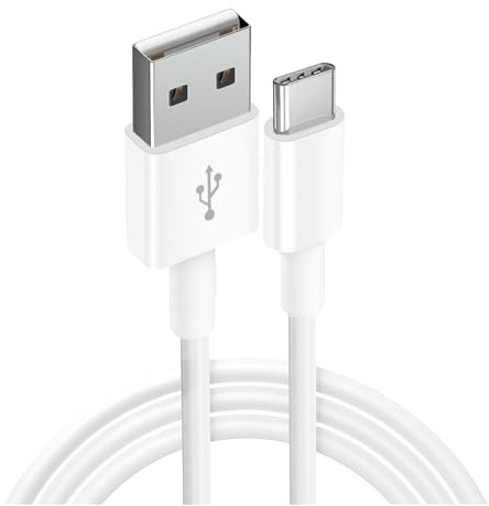Cavo Type-C Ricarica Rapida, 1M Cavo CarPlay USB C a USB, Velocità 480 Mbps, per iPhone 16 15 Pro Max Plus/iPad Pro/Air, Samsung Galaxy S24/S23/S22, Bianco