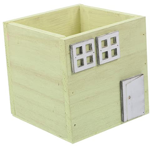 VICASKY Kleiner Holzblumentopf Für Innenräume Rustikaler Pflanzer Für Sukkulenten Und Kleine Pflanzen Für Büro Wohnraumdekoration