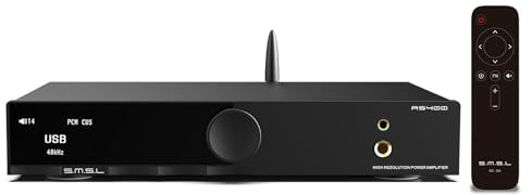 SMSL AS400 Amplificatore di potenza DAC per cuffie 165 W x2 2.1 canali MA5332MS MM Phono Amp Bluetooth 5.1 CS43131 MQA CD DAC Preamp 4,4 mm/6,35 mm RCA/BT/USB/Opt/Coax/Phono/12S Ingresso 768K/32Bit