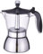 XuQiZZpp Cafeteras italianas de acero inoxidable con tapa transparente para una fácil preparación de café, capacidad de 4/6 tazas, ideal para el hogar o un pequeño espacio