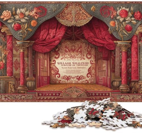 Shakespeare's Globe Adults Fun Wooden Jigsaw Puzzle 500 Pieces Decoration Stress Relief Toy Toy Intellectual Game Education Game Relaxation And Intelligence 500pcs (52x38cm)