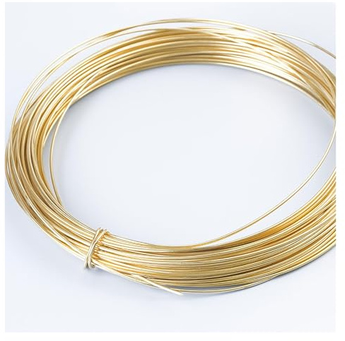 Copper Wire For Wire Wrapping, Round Golden Brass Wire Coil for Beading Craft Work，1Kg(4mm)