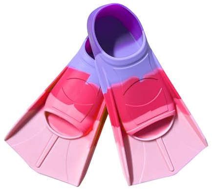 Schwimmflossen, Silikon Schnorchelflossen Kurz, Kurze Flossen, Kurze Trainingsflossen für Männer Frauen, Training Flossen Schwimmflossen, für Schwimmtraining, Schnorcheln, Tauchen für Anfänger
