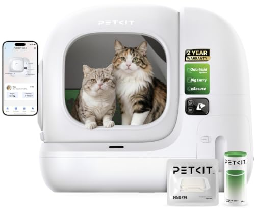 PETKIT Purobot Max 3 Automatic Cat Litter Tray Odour Free&Leak Control | App Control, Low Entrance fr Large & Multi-Cat, Always-Open & Anti-Pinch Design, Self Cleaning Litter Box with Trash Bags&N50