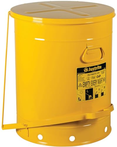 Justrite 900 Öl-Entsorgungsbehälter 53.3cm x 53.3cm Gelb