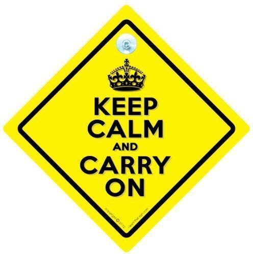 Keep Calm and Carry On Auto, Auto Schild, Bumper Aufkleber, Aufkleber, Baby on Board, Car, Auto Aufkleber, Road Schild, Road Rage, Heckklappe, Tailgater, Halten Sie Abstand, Keep Rücken, Autofahren Schild