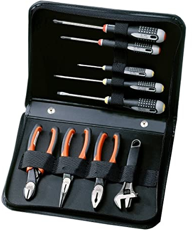 Bahco 9845 BH9845 Tool Kit, Black, Set of 7 Pieces