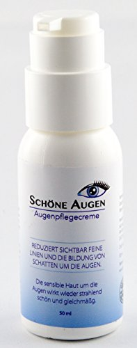 Augenpflegecreme -Schöne Augen 50ml - Allergiker geeignet, da ohne Duftstoffe. Geschmeidige Haut garantiert. 100% Made in Germany!
