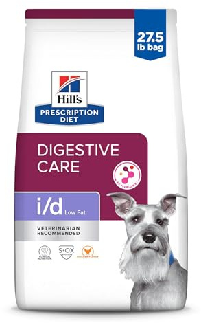 Hill's Prescription Diet i/d Low Fat Digestive Care Dry Dog Food | #1 Veterinarian Recommended, Chicken Recipe, 27.5 lb. Bag
