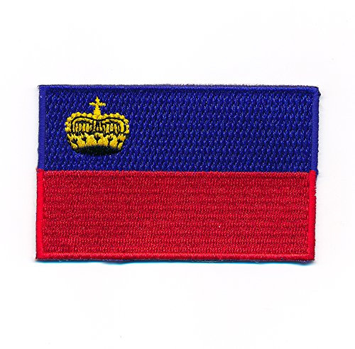 hegibaer 80 x 50 mm Fürstentum Liechtenstein Vaduz EU Flagge Aufnäher Aufbügler 1004 X