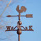 Antikas - Wetterhahn, Wetterfahne, Gusseisen mit Standfuss, Windspiel für Dach und Mauer