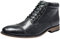 rismart Uomo Caviglia Tondo Dito del Piede Stringate Inteligente Affari Stivali Chukka SN01811(Nero,45 EU)