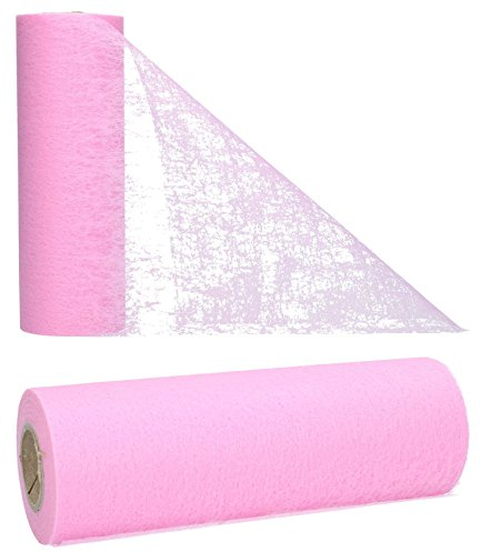AmaCasa Vlies Tischband Tischläufer für Hochzeiten, Kommunionen, Taufen und Allen Feierlichkeiten Maße: 23cm/20m Rolle (Rosa, Vlies)