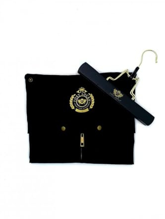 Clip In Hair Extensions Carrier + Storage Case with Hanger - Black/Gold