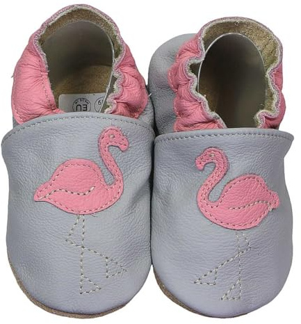HOBEA-Germany Krabbelschuhe für Jungs und Mädchen in verschiedenen Designs (22/23 EU, Flamingo)
