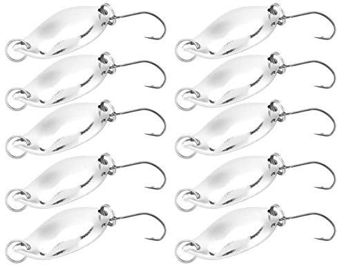 Alomejor fishing spoons, durable metal trout lures single hook efficient bait delivery for lake stream anglers outdoor fishing