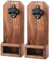 Cucina di Modena Einhand Flaschenöffner: 2er-Set Wand-Flaschenöffner mit Kronkorken-Auffangbehälter, Holz (Kapselheber, Wandmontage, Wandhalterung)