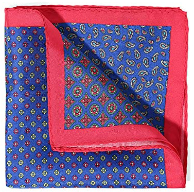 BRERA 67 - Elegante Pañuelo de Seda para Traje de Hombre, 25x25, Pañuelo de Bolsillo Original, Accesorio para Boda