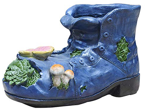 ZNKZJ Boot Planter,Outdoor Garden Boots Flower Pot Ornament,Eco Friendly Water Resistance Large Creativity Flower Vase Plant Pot Patio Decoration,A