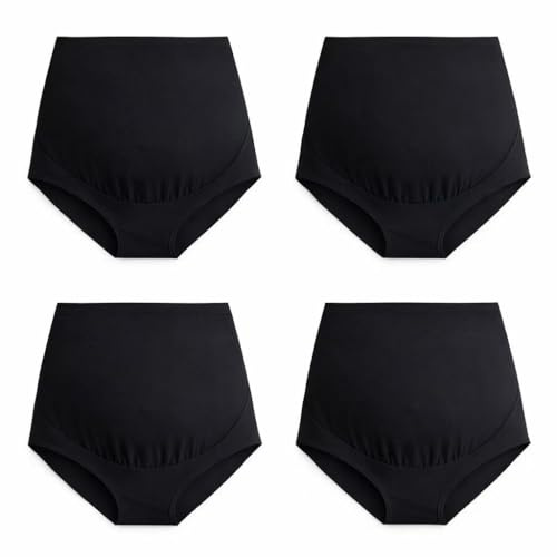 Mama Cotton Culottes de maternité Taille Haute pour Femme - Couverture complète - Lot Multiple (S-4XL), XX-Large
