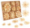 Anstore Strohsterne Weihnachtsbaumschmuck aus Stroh, 32-teiliges Strohsterne Set Christbaum-Schmuck, natürlicher Stroh-Anhänger für den Weihnachtsbaum Weihnachtsdekoration, Ø 6 8 10 cm