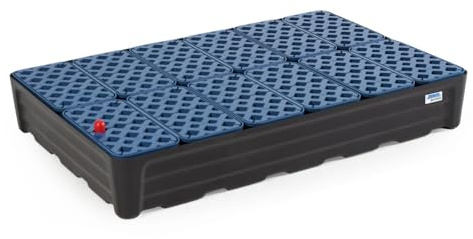 Kleingebindewanne pro-line aus Polyethylen (PE), mit Gitterrost, 120 Liter, 1170x785x180