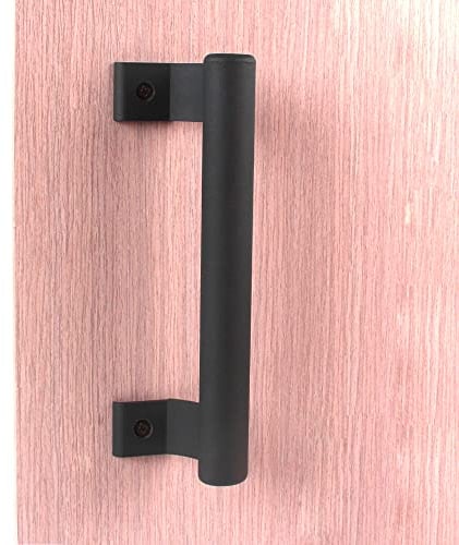 KAFENDA Manija de aleación de aluminio puerta corredera de balcón manija de puerta de granero deslizante manija de puerta de jardín manija de montaje lateral con tornillos de montaje (grey)