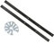 Colcolo 1 Paar Longboard-Skateboard-Schienen mit Befestigungsschrauben-Set-Zubehör zur Reduzierung der Reibung, SCHWARZ