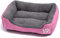 OUYUNKKA Hundebett Hundekissen (M, 54 x 42 cm) Viereckig Rosa Hundesofa für Mittelgroße und Kleine Hunde und Katzen, Flauschig Weich Katzenbett Katzenkissen Hundebett für Französische Bulldogge