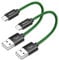 CLEEFUN USB C Kabel Kurz 30cm/0.3m 2Stück, Robust Ladekabel USB C, 3A Schnellladekabel für iPhone 15 Plus Pro Max, Galaxy S25 S24 S23 S22 S21 S20 S10, A16 A15 A14 A13 A12, A55 A54 A53 A52 A52s A51