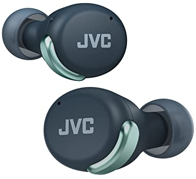 JVC auricolari True Wireless, Cancellazione attiva del rumore, leggere, elegante, Bluetooth 5.2, Waterproof (IPX4), 21H autonomia, modalità a bassa latenza per il gioco, HA-Z330T-G, verde, unica