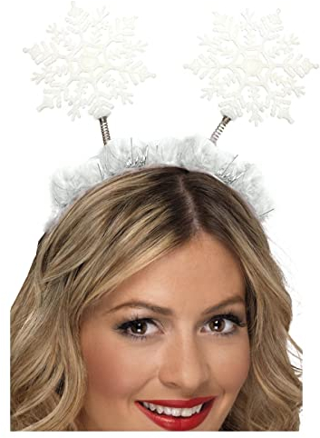 MIMIKRY Wackelnde Glitzer Schneeflocken Haarreif Schneekönigin Eisprinzessin Schneekristall Weihnachten Kostüm-Zubehör