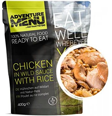 Adventure Menu - Huhn in Wildsauce und Reis | 400 g | Gourment Mahlzeit für unterwegs & daheim