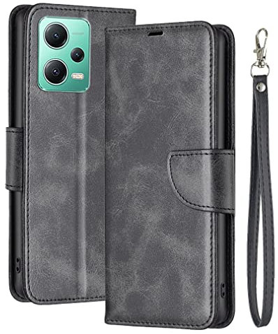 Laybomo Cover per Xiaomi Redmi Note 12 PRO, Custodia in Pelle per Redmi Note 12 PRO Cover Custodia Portafoglio Porta con Carte di Credito, Silicone Custodia per Xiaomi Redmi Note 12 PRO, Nero